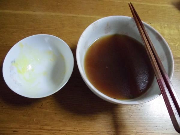 私の作った海老天そばと温玉かけごはん_c0118393_17534982.jpg