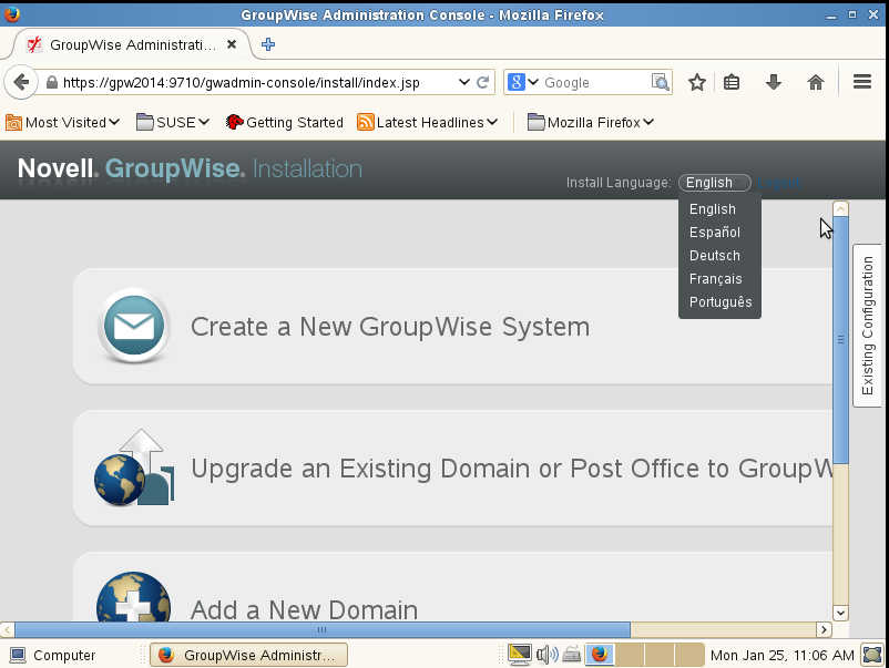 GroupWise 2014 R2 の SUSE Linux へのインストール_a0056607_1451686.jpg