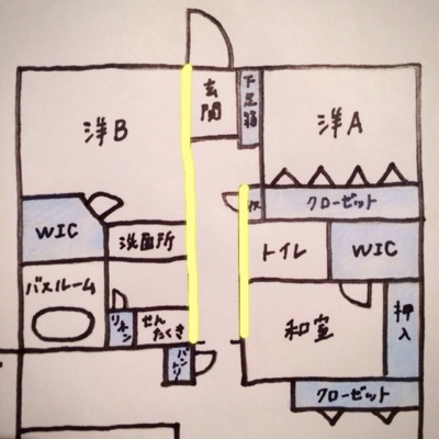 こだわった壁紙* 廊下 そしてしれっと玄関も公開!_a0341288_17251188.jpg
