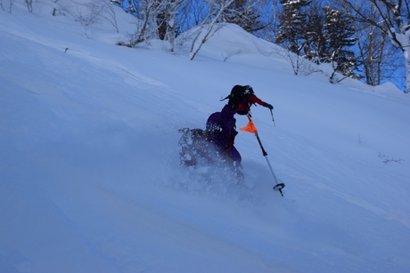 2016年1月23日札幌国際スキー場に近い白井岳支尾根の山を滑る_c0242406_16584585.jpg