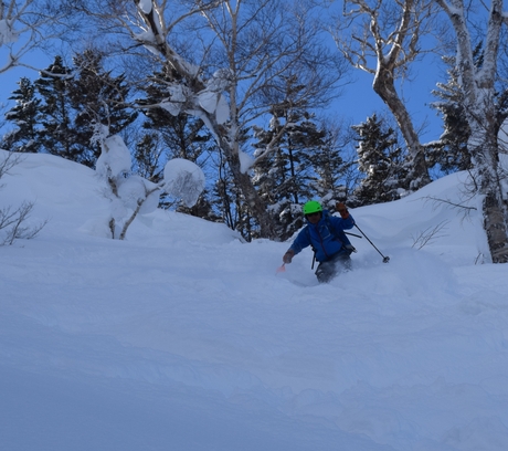 2016年1月23日札幌国際スキー場に近い白井岳支尾根の山を滑る_c0242406_1744543.jpg