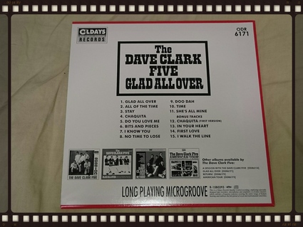 THE DAVE CLARK FIVE / GLAD ALL OVER 紙ジャケ_b0042308_9594844.jpg