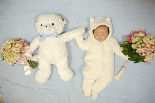 赤ちゃん&くまさんにブーケを持たせて・・・・_a0123133_22144574.jpg