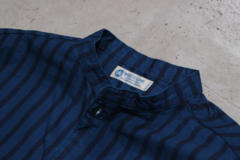 \"WHITE LINE\" INDIGO BANDCOLLAR WORK SHIRT_f0212574_182921.jpg