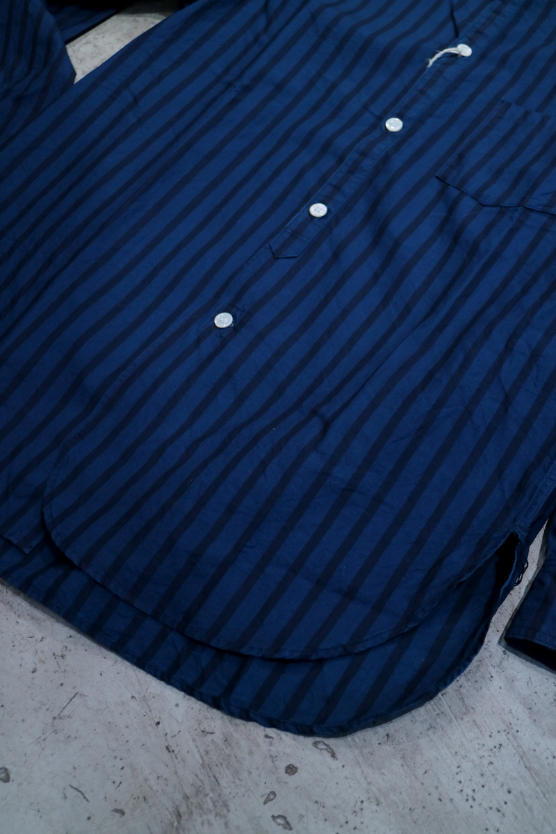 \"WHITE LINE\" INDIGO BANDCOLLAR WORK SHIRT_f0212574_18293081.jpg