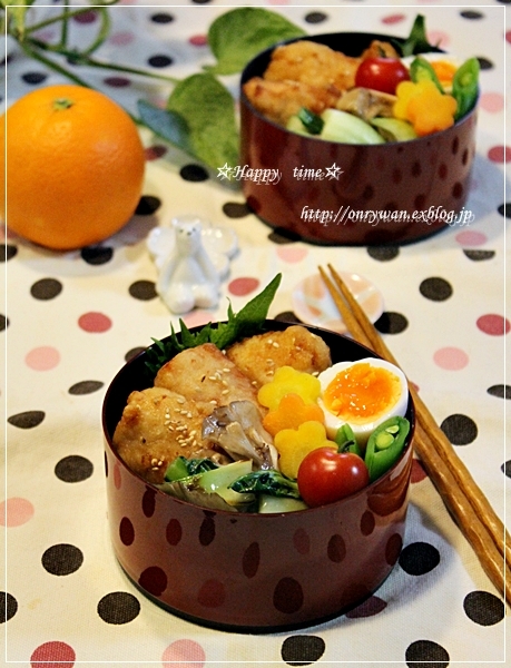 油淋鶏でのっけ盛り弁当♪_f0348032_19550657.jpg