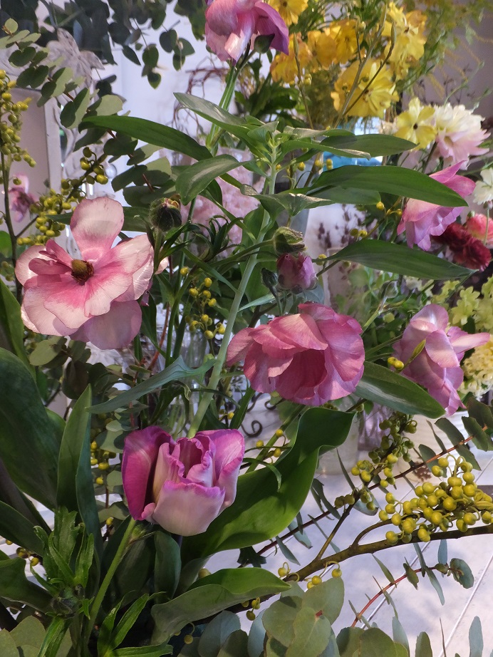 オークリーフ花の教室(青文字を使って)_f0049672_1882714.jpg