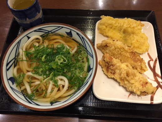 かけうどん 並 かしわ天 黄金かれい天 丸亀製麺 Lucky Dip666
