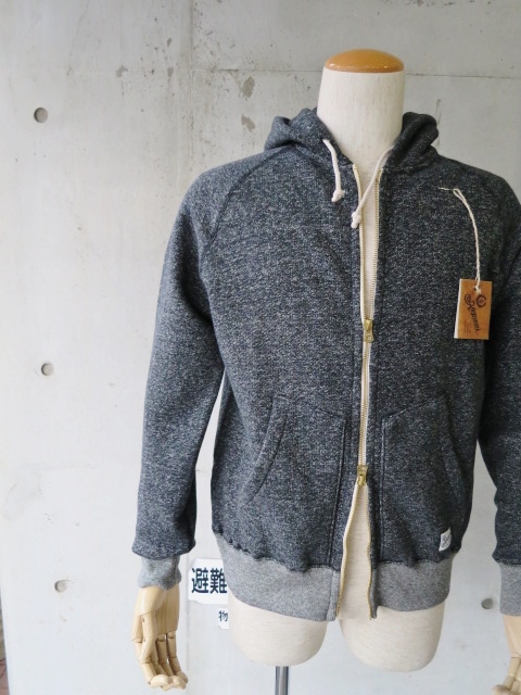 Kepani ・・・ BLACK MELANGE SWEAT ZIP PARKA!★!_d0152280_2024552.jpg