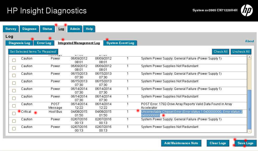 SUSE Linux で HPE の Diagnostic ツールを使う。_a0056607_7312993.jpg
