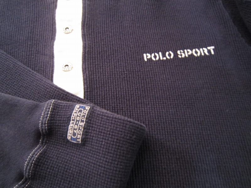 90`s POLO SPORT Henley Neck Shirts。_a0182112_15523046.jpg