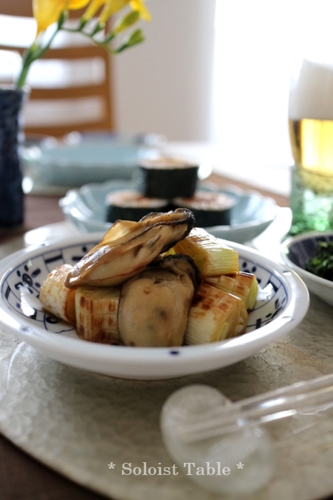 牡蠣と焼きネギのソテー ～作り置き牡蠣のコンフィでアレンジ③_a0303281_01304236.jpg