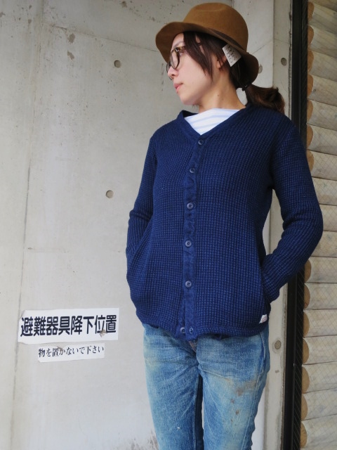 FULL COUNT ・・・ Indigo WAFFLE CARDIGAN!★!_d0152280_11066.jpg