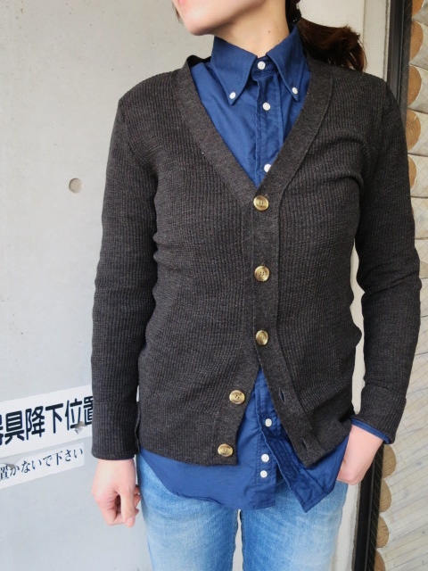 FULL COUNT ・・・ Indigo WAFFLE CARDIGAN!★!_d0152280_115475.jpg