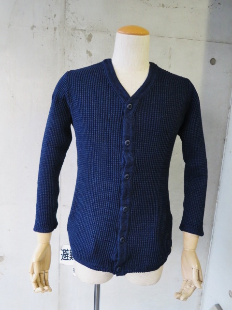 FULL COUNT ・・・ Indigo WAFFLE CARDIGAN!★!_d0152280_165912.jpg