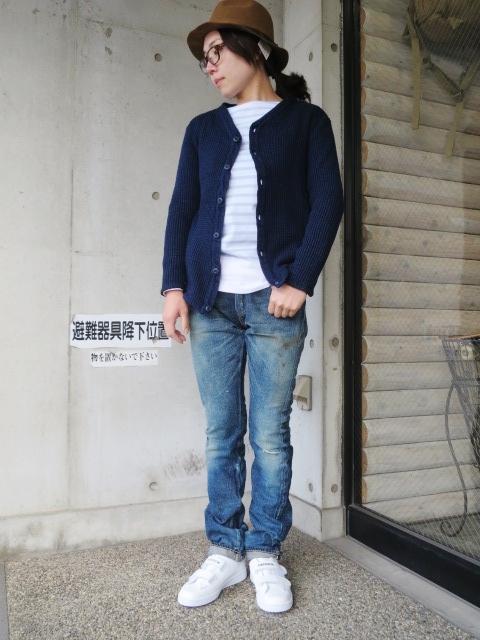 FULL COUNT ・・・ Indigo WAFFLE CARDIGAN!★!_d0152280_191928.jpg