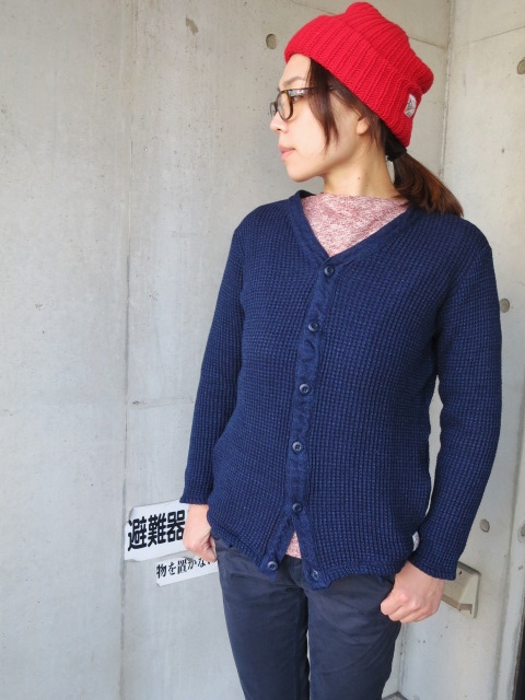 FULL COUNT ・・・ Indigo WAFFLE CARDIGAN!★!_d0152280_12374585.jpg