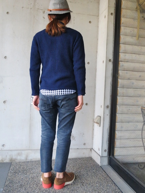 FULL COUNT ・・・ Indigo WAFFLE CARDIGAN!★!_d0152280_12384518.jpg