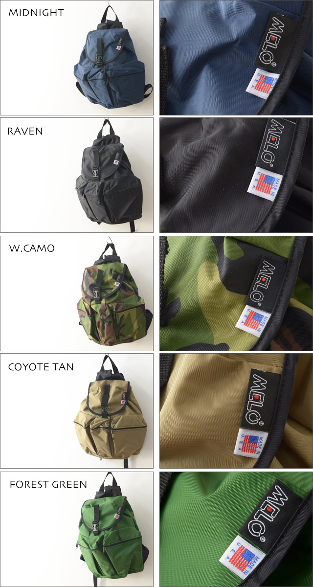 MELO [メロ] MEDIUM 3 POKET BACKPACK [WA21] MEN'S/LADY'S