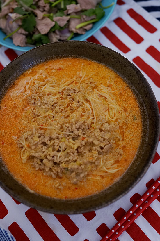 2016.2.13　らく麺100『豆乳坦々そうめん』_a0353681_1951718.jpg