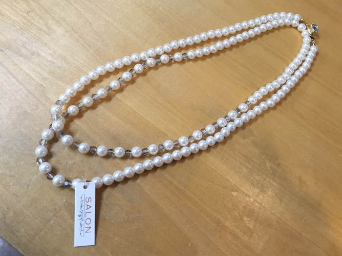 サロン  SALON　TS32NF-562G  PEARL×GLASS NECKLACE_e0076692_17592099.jpg