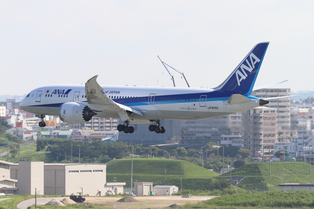 瀬長島ホテルからの撮影　その10　ANA B787-8のアプローチ_e0204891_19541338.jpg