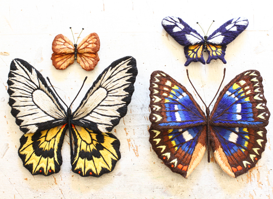 フェルト刺繍の蝶々を並べてみました_e0333647_10023567.jpg