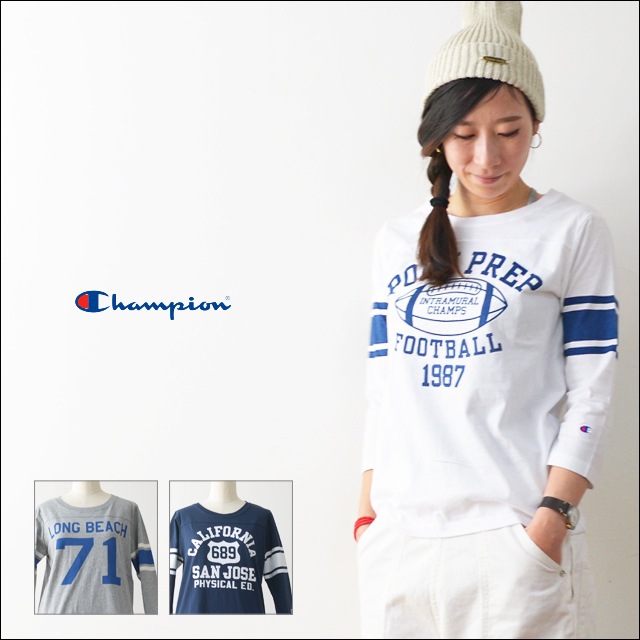 CHAMPION [チャンピオン] 3/4 SLEEVE FOOTBALL T-SHIRTS [CW-H406] LADY\'S_f0051306_19195888.jpg