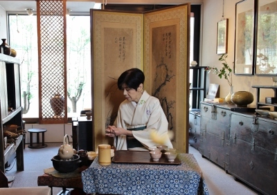 高木剛展 焙じ茶席のようす_a0279848_15391891.jpg
