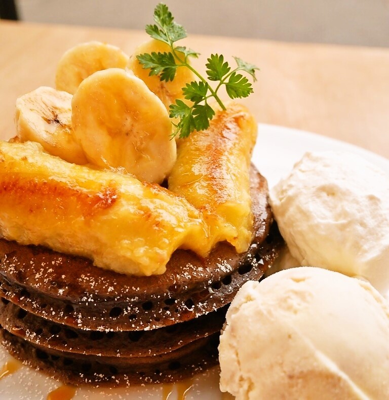 焼きバナナとバナナアイスのパンケーキ　その２_b0287464_01465673.jpg