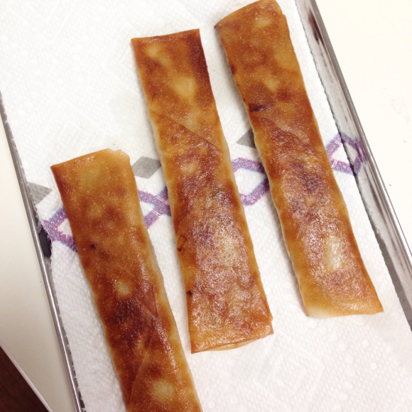 コストコ海老で海老ワンタン麺と春巻@3月One day Lesson_b0065587_18100498.jpg