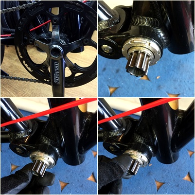 DAHON:JET STREAM XPにSIXTH componennts カーボンクランク : カル