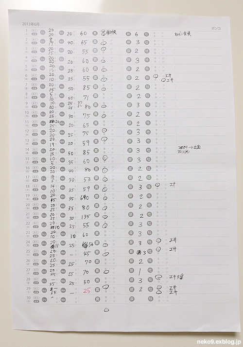 猫のゲロと健康チェックシート<追記あり>_a0233917_19373542.jpg