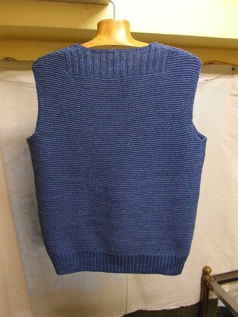 cotton knit indigo vest_f0049745_13385020.jpg