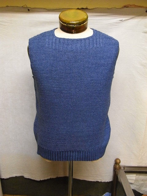 cotton knit indigo vest_f0049745_13385950.jpg
