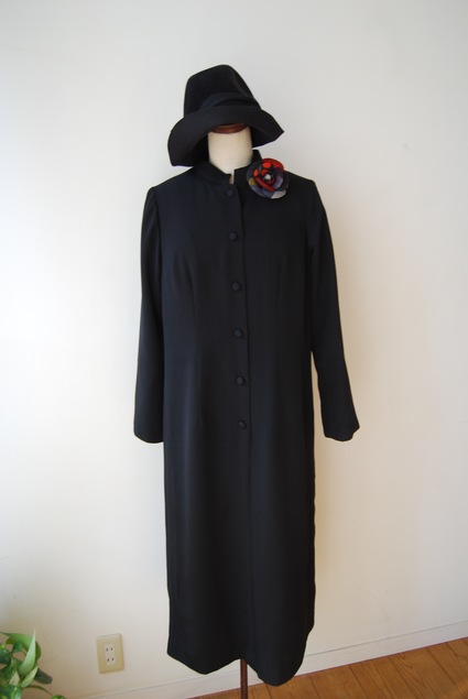 着物リメイク・スタンドカラー喪服ワンピース_d0127925_175207.jpg