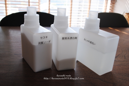 洗剤の収納と無印の詰め替え容器。_b0351624_21014681.jpg