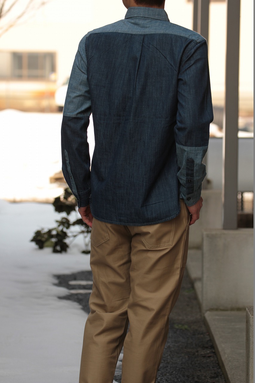 切り替えパッチワークデニムシャツ/FIVE BROTHER_b0139233_13502313.jpg