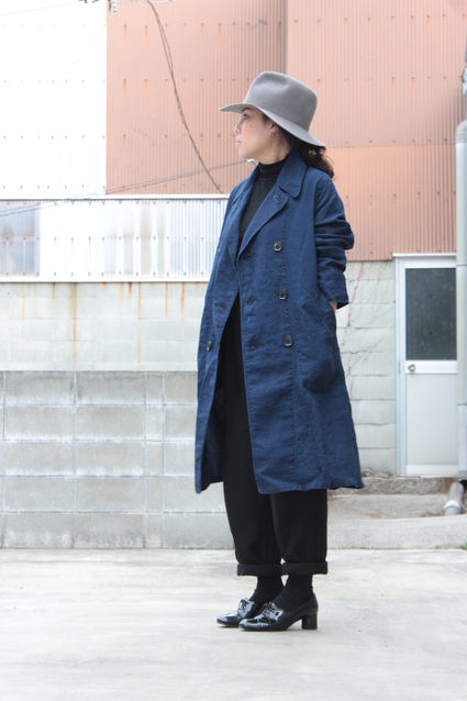 新品！BLACK SIGN スプリング・カーコート Night and Day Stripe