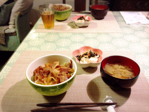 おうちでスタ丼_c0091633_19580134.jpg