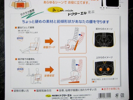 「腰痛用クッション」　「おひとりさまマット？　毛布？」_e0292271_135689.jpg