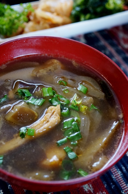 ■THE・朝ご飯【先ずは　菜園野菜の何でも天婦羅バイキング（爆！！）／具沢山のけんちん蕎麦汁から。　】_b0033423_144233.jpg