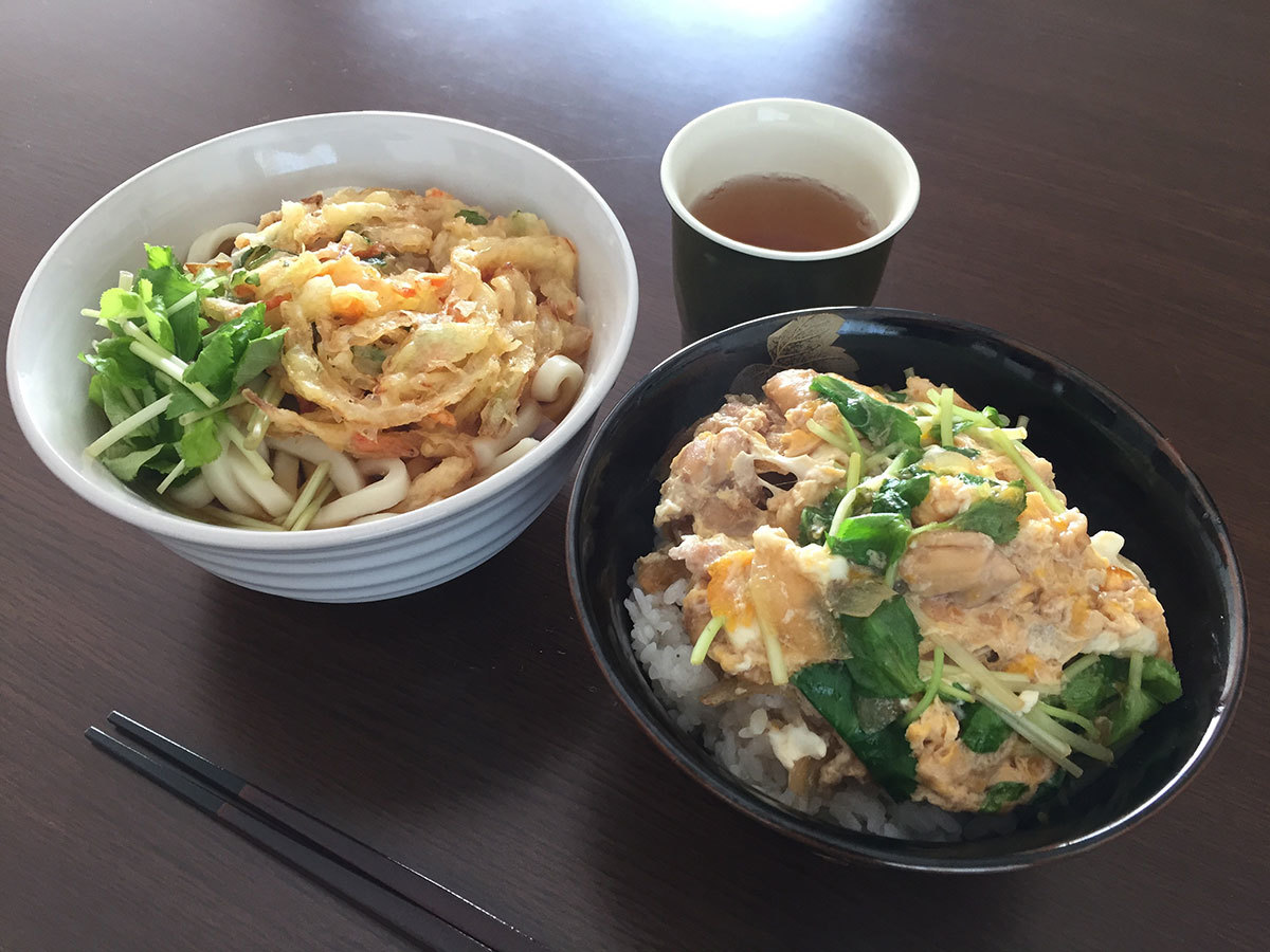 たぬきうどんと親子丼_c0357519_21562896.jpg