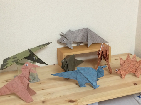 恐竜折り紙 Sugi
