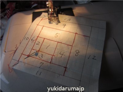 ログキャビンでハートのキルトを作ろう~1_f0055380_19190218.jpg