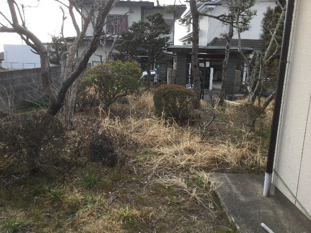 屋根瓦と下屋柱と草刈りと目隠し・・・・_f0031037_1855441.jpg