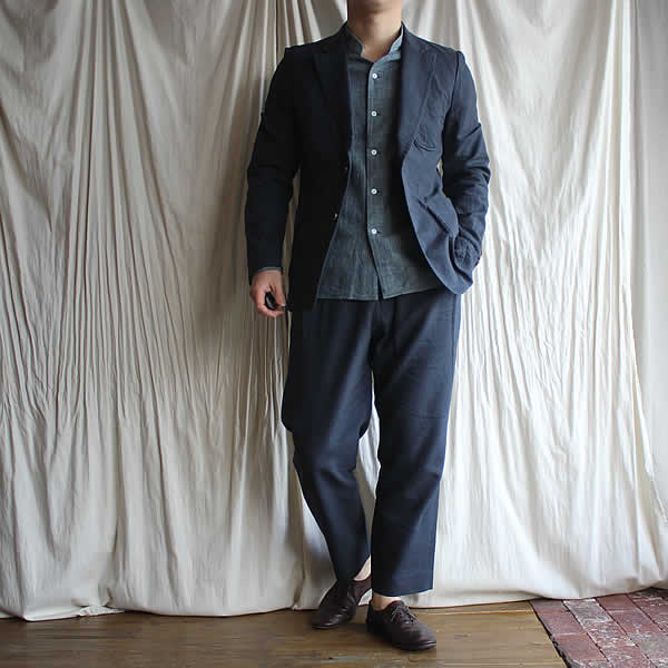 Honor gathering (オナーギャザリング) 『linen cotton classical gren check washer jacket』_c0181543_140511.jpg