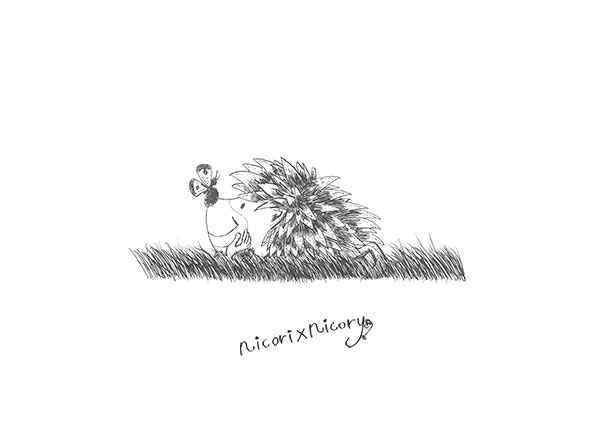 はりねずみイラストその2 職人的雑貨研究所 はりねずみイラストその2 職人的雑貨研究所