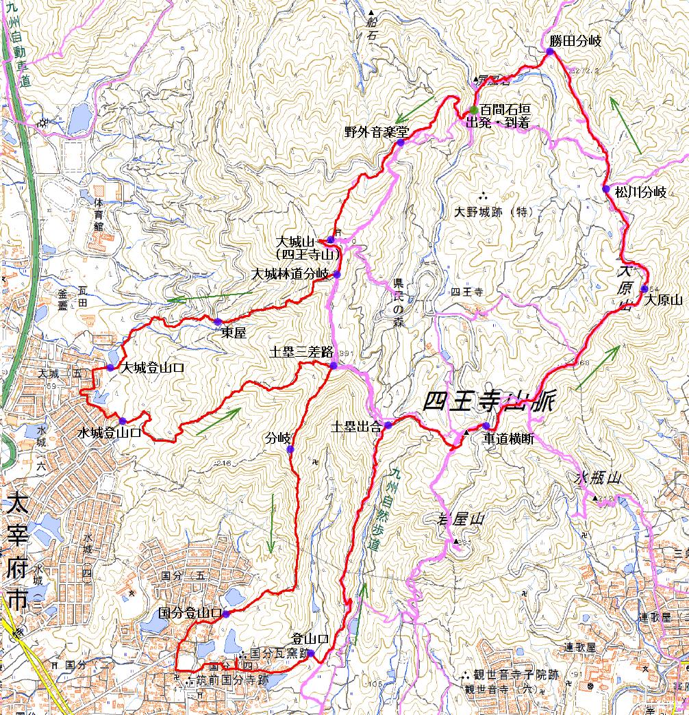 大城山(四王寺山)の登山ルート確認②_f0212511_0481311.jpg