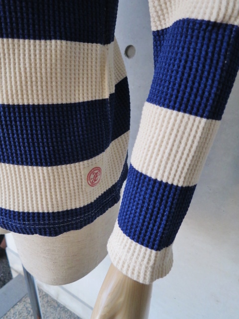 人気のIndigo シリーズ:WAFFLE CARDIGAN より新色(WIDE BORDER)!★!_d0152280_12252085.jpg